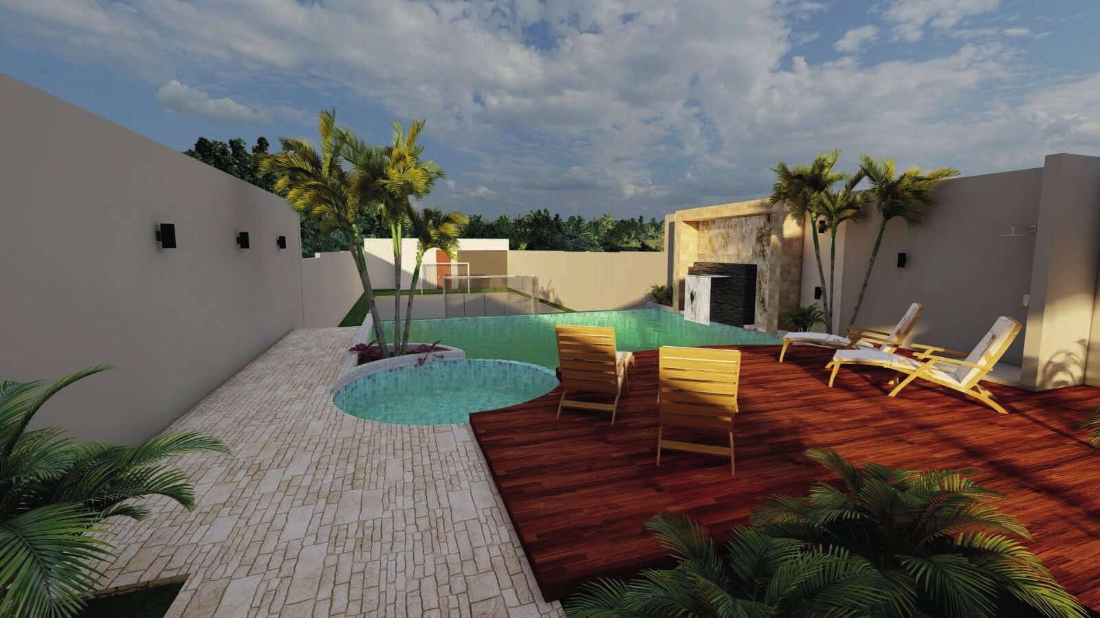 Residencia con piscina